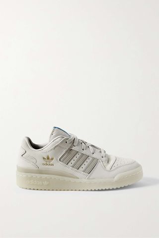 Adidas + Forum Low Rubber-Trimmed Leather Sneakers