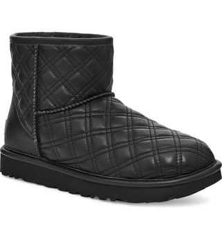 Ugg + Classic Mini II Quilted Genuine Shearling Lined Bootie