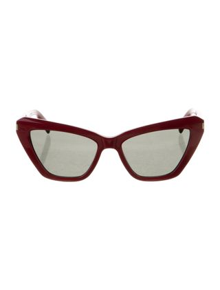 Saint Laurent + Cat-Eye Mirrored Sunglasses W/ Tags