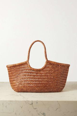 Dragon Diffusion + Nantucket Large Woven Leather Tote