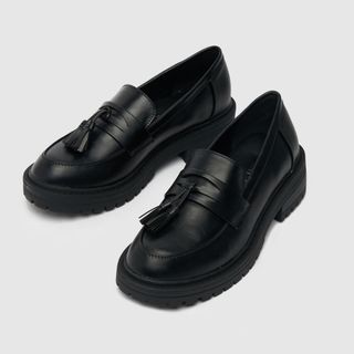 Schuh + Black Lexi Chunky Tassel Loafer