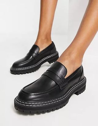 Only + Loafer With Contrast Stitching