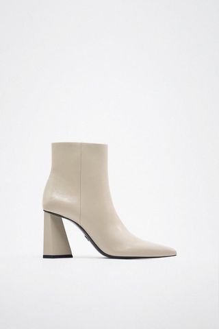 Zara + Triangular Heeled Ankle Boots