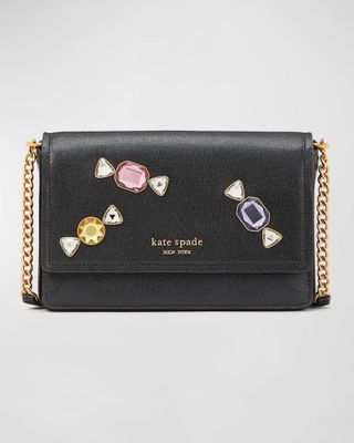 Kate Spade + Morgan Jewel Leather Chain Wallet