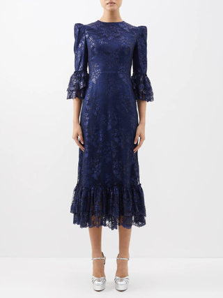 The Vampire's Wife + The Falconetti Floral-Lace Silk Dress