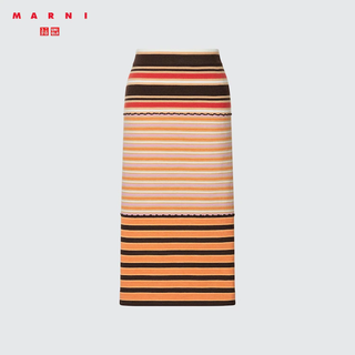 Uniqlo x Marni + Merino Blend Striped Knitted Skirt