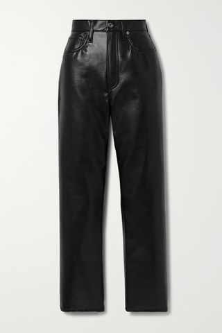 Agolde + + Net Sustain Leather-Blend Straight-Leg Pants
