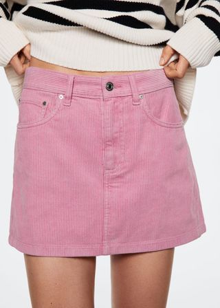 Mango + Corduroy Miniskirt