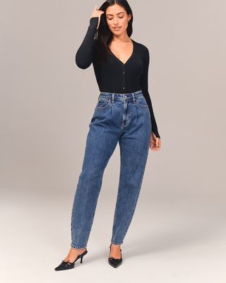Abercrombie & Fitch + Curve Love High Rise 80s Mom Jean