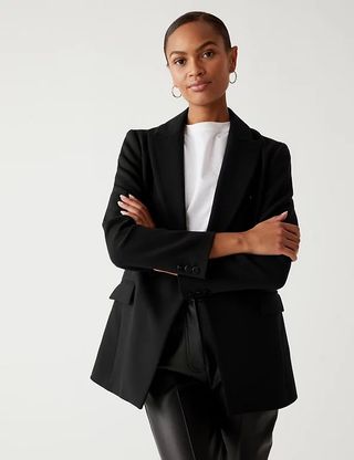 M&S Collection + Tailored Double Breasted Blazer