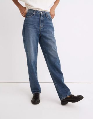Madewell + Baggy Straight Jeans in Firthway Wash