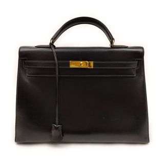 Hermès + Kelly35 Box Calf Handbag