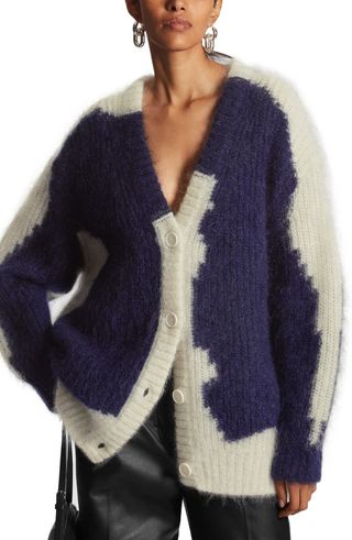 Cos + Oversize Mohair & Merino Wool V-Neck Sweater