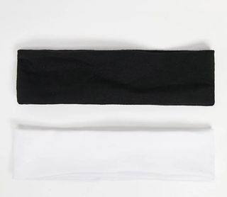 Designb London + 2-Pack Jersey Headband in Black and White