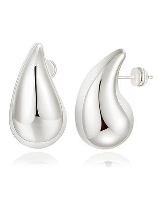 EXGOX + Teardrop Silver Earrings