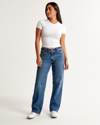 Abercrombie & Fitch + Curve Love Low Rise Baggy Jean