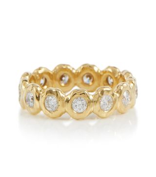 Octavia Elizabeth + Nesting Gem 18kt Gold Eternity Ring with Diamonds