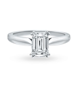 Harry Winston + Emerald-Cut Diamond Solitaire Ring