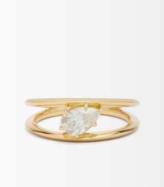 Jade Trau + Sadie Diamond & 18kt Gold Solitaire Ring