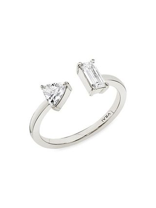Vrai + 14k White Gold & Lab-Grown Diamond Cuff Ring