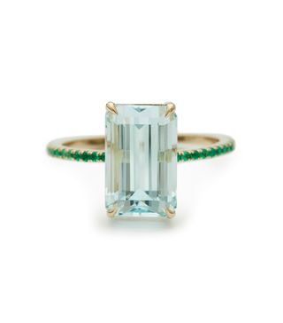 Yi Collection + 18k Gold, Aquamarine and Emerald Ring