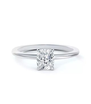 De Beers Forevermark + Simply Solitaire Cushion Engagement Ring