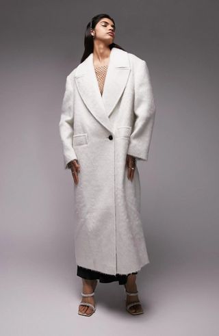 Topshop + Crombie Oversize Brushed Overcoat