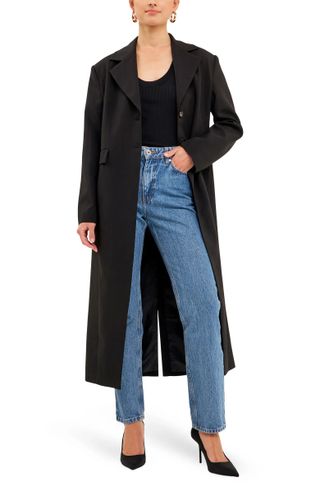 Endless Rose + Two-Button Front Slit Long Coat
