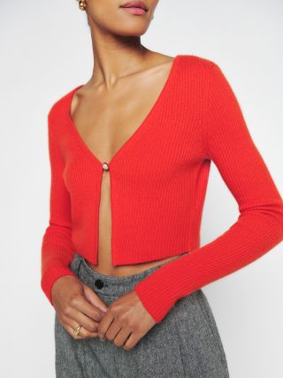 Reformation + Angel Cashmere Cropped Cardigan