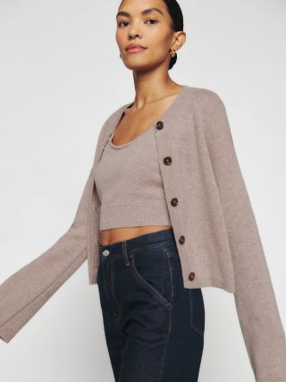 Reformation + Ana Cashmere Tank and Cardi Set