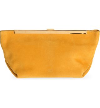 Khaite + Aimee Envelope Pleat Leather Clutch
