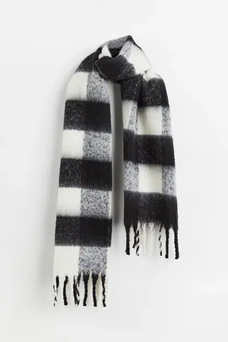 Piper Plaid Recycled Blend Fringe Scarf
