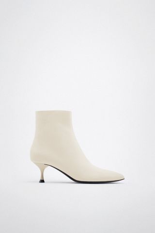 Zara + Kitten Heel Ankle Boots