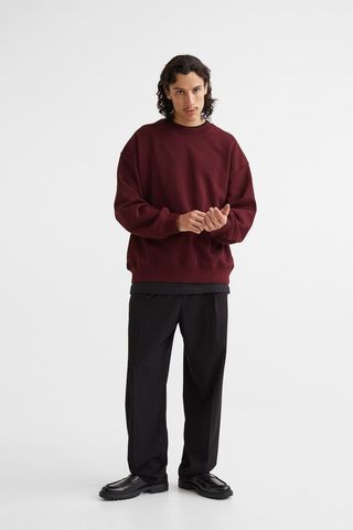 H&M + Oversized Fit Cotton Sweatshirt