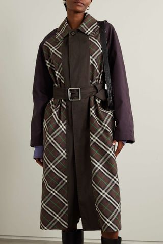 Burberry + Belted Reversible Cotton-Twill Trench Coat