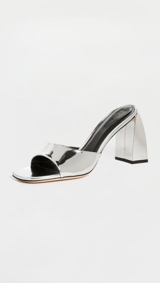 By Far + Michele Silver Lac Sandals