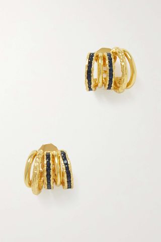 Pacharee + Five Strands Gold-Plated Sapphire Earrings