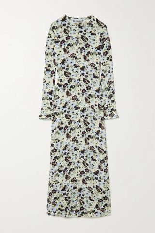 Ganni + Floral-Print Lenzing ECOVERO-Blend Crepe Maxi Dress