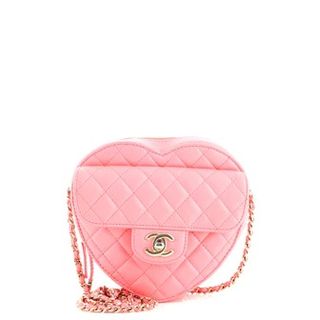 Chanel + CC in Love Heart Bag Quilted Lambskin