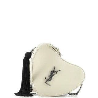 Saint Laurent + Love Heart Tassel Chain Bag Leather Small