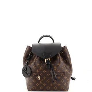 Louis Vuitton + Montsouris Backpack Nm Monogram Canvas With Leather Pm