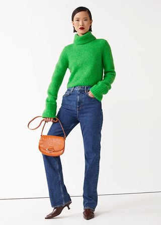 & Other Stories + Fold-Up Cuff Turtleneck Sweater