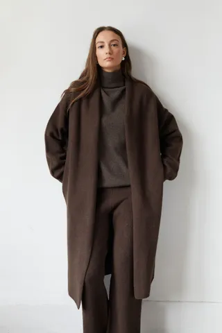 Oak and Fort + Long Open Cardigan