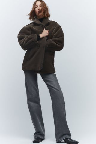 Zara + Faux Fur Jacket