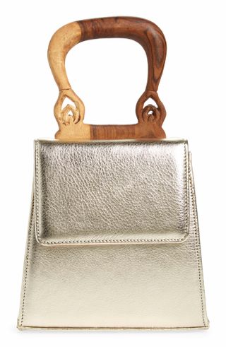 Brother Vellies + Nile Metallic Leather Top Handle Bag