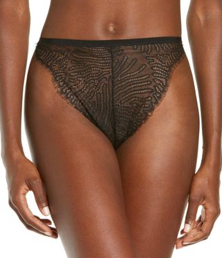 Suzy Black + Kennedy Coral Lace Thong