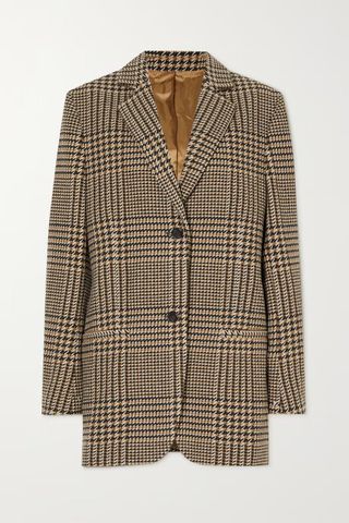 Toteme + Checked Wool-Tweed Blazer