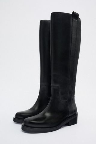 Zara + Low-Heel Boots