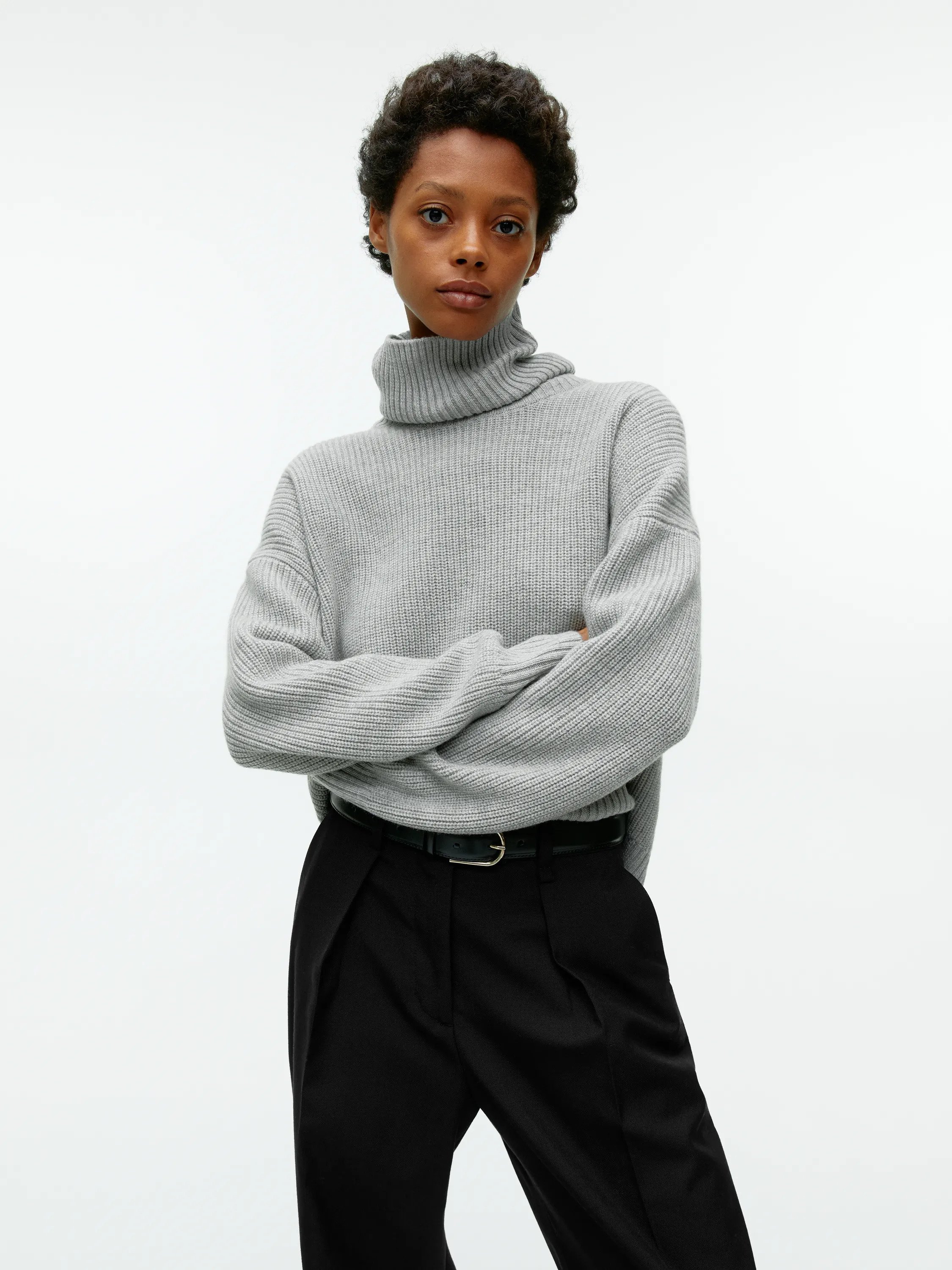Arket + Wool Cashmere Roll-Neck Jumper