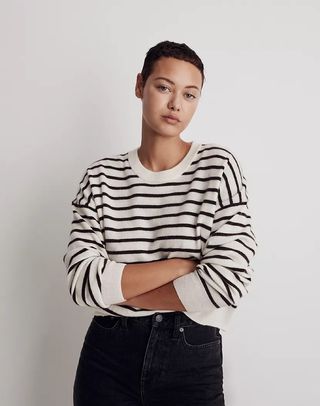 Madewell + (Re)sponsible Cashmere Relaxed Sweater in Stripe